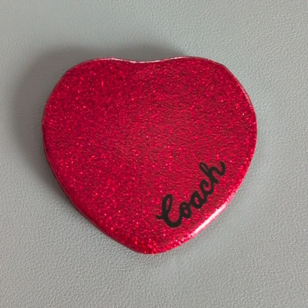 Coach Glittering Red Heart Mirror